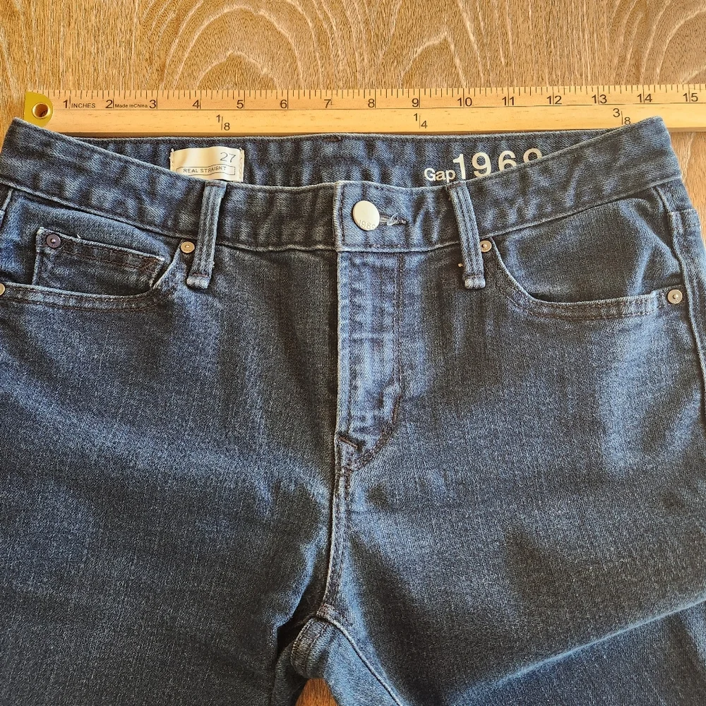 GAP‎ 1969 Real Straight Leg Jeans Dark Wash Size 27
